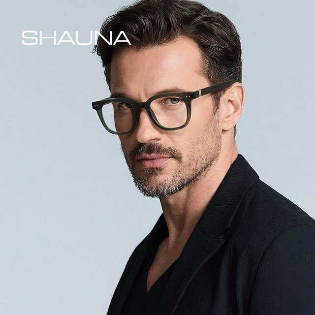 SHAUNA Korrektionsbrille, Vollrand, TR90, Retro-Nieten - Bild 1