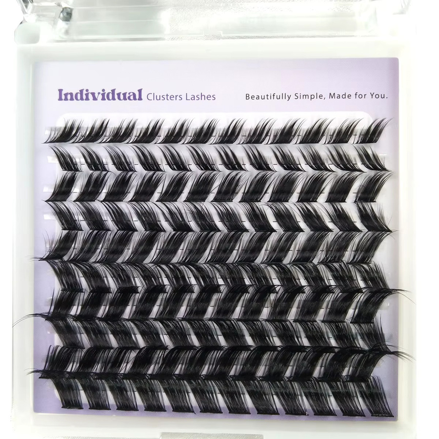HBZGTLAD Wimperncluster Katzenaugen, 110 Fächer, Black, Unisex - Bild 4