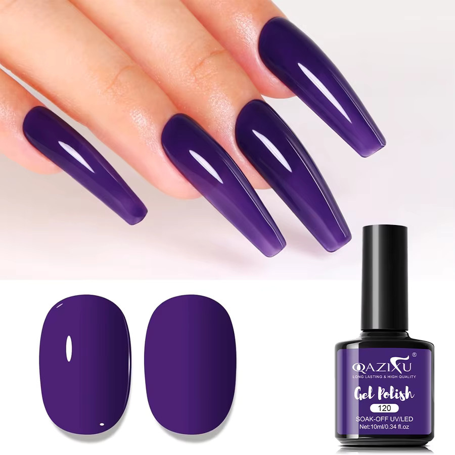 QAZIXU Nagellack Gel, lila, glänzend - Bild 5
