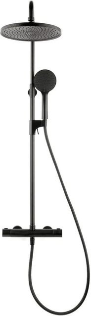 Swiss Aqua Technologies Duschsystem mit Regendusche, Thermostatarmatur und Handbrause in Schwarz Matt - Bild 1