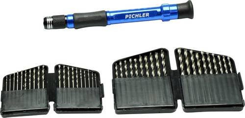 Pichler Modellbau Bohrer-Set mit Handbohrer und HSS-Spiralbohrern in Blau - Bild 1