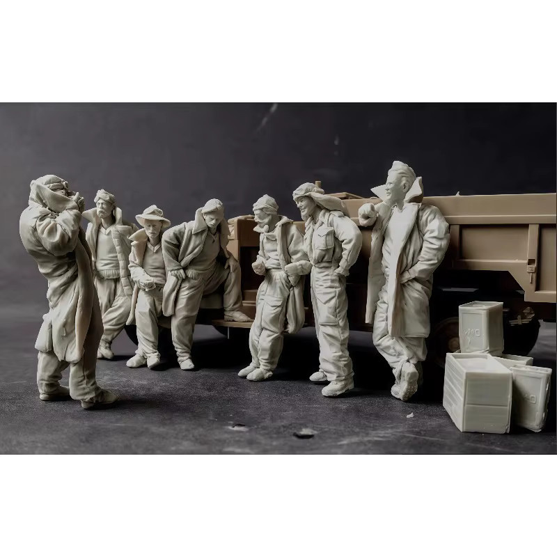 EVANOVM Resin-Modellbausatz, 7 Soldaten, 1:35, unbemalt - Bild 4