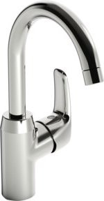 Hansa Waschtisch-Einhebelmischer HANSAPINTO in Chrom mit schwenkbarem Auslauf und Safety-Stop, Auslaufhöhe: 14,8 cm - Bild 1