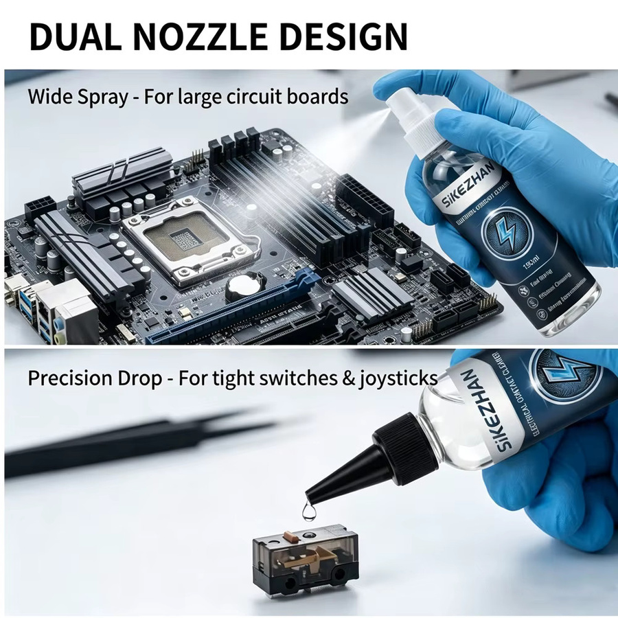 SIKEZHAN Elektrischer Kontaktreiniger Spray zur schnellen Reinigung von Leiterplatten und PCB, 130 ml - Bild 2