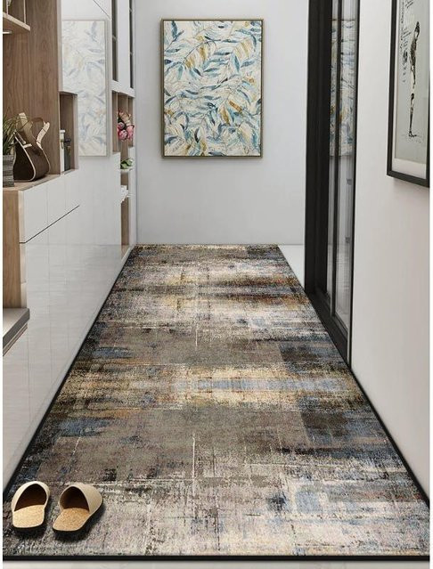 Karpetti Flur Teppich mit geometrischem Design, rutschfest und waschbar, Mehrfarbig, B: 90 cm, L: 200 cm - Bild 1