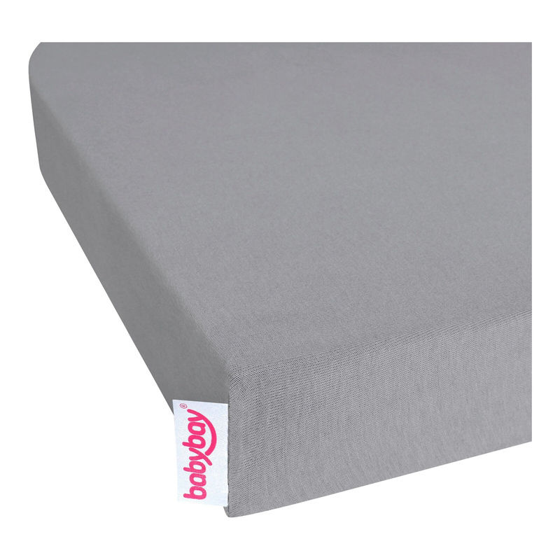 Babybay Jersey-Spannbetttuch Deluxe für Beistellbetten in Grau - Bild 2