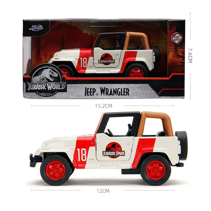 JADA Hollywood Rides Jurassic Park 1992 Jeep Wrangler, Druckguss-Modellauto, 1:32 - Bild 6