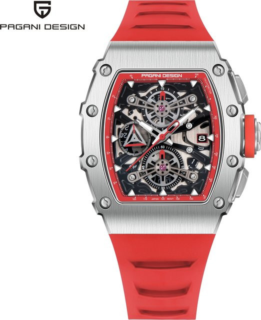PAGANI DESIGN Chronograph, Quarz, Edelstahl, 40 mm, Herren, Schwarz, Silber - Bild 1