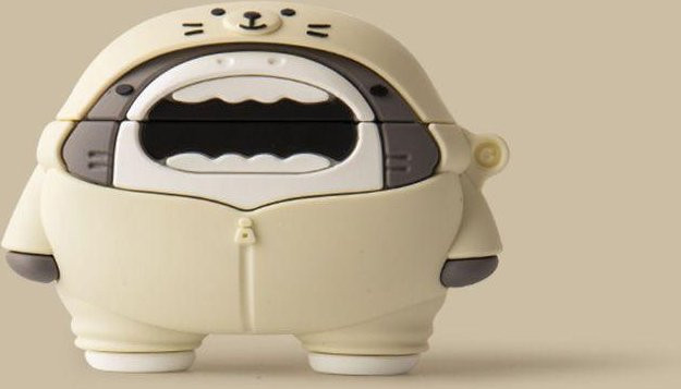 Silikon Kopfhörerhülle für Huawei FreeBuds SE4 ANC mit niedlichem Orca Durian oder Igel Design, Stoßfeste Schutzhülle, Farbe: Weiß - Bild 1