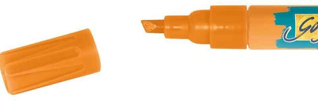 Kreul Triton Acrylmarker mit Keilspitze in Fluoreszierend Orange, Strichbreite 1-4 mm - Bild 1