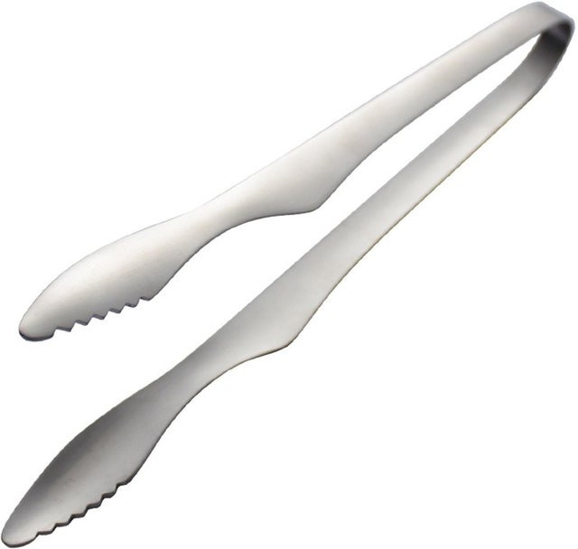 TOMTOP JMS Grillzange aus rostfreiem Edelstahl in Silber und Weiß, hitzebeständige Kochzange für die Küche - Bild 1