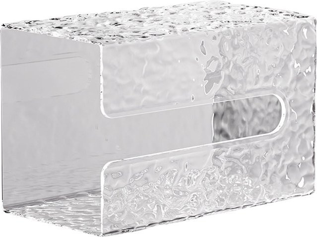 Wandmontierte Taschentuchbox von OutsideWorld mit Gletschermuster in Weiß und Transparent aus Kunststoff - Bild 1