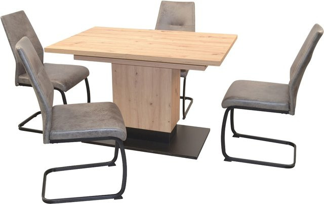 5-teilige Tischgruppe Ben von möbel direkt online in Braun mit Auszugsfunktion für dein Esszimmer - Bild 1