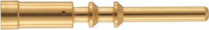 HARTING Crimpkontakt 09156006121 aus Messing mit Goldbeschichtung - Bild 1