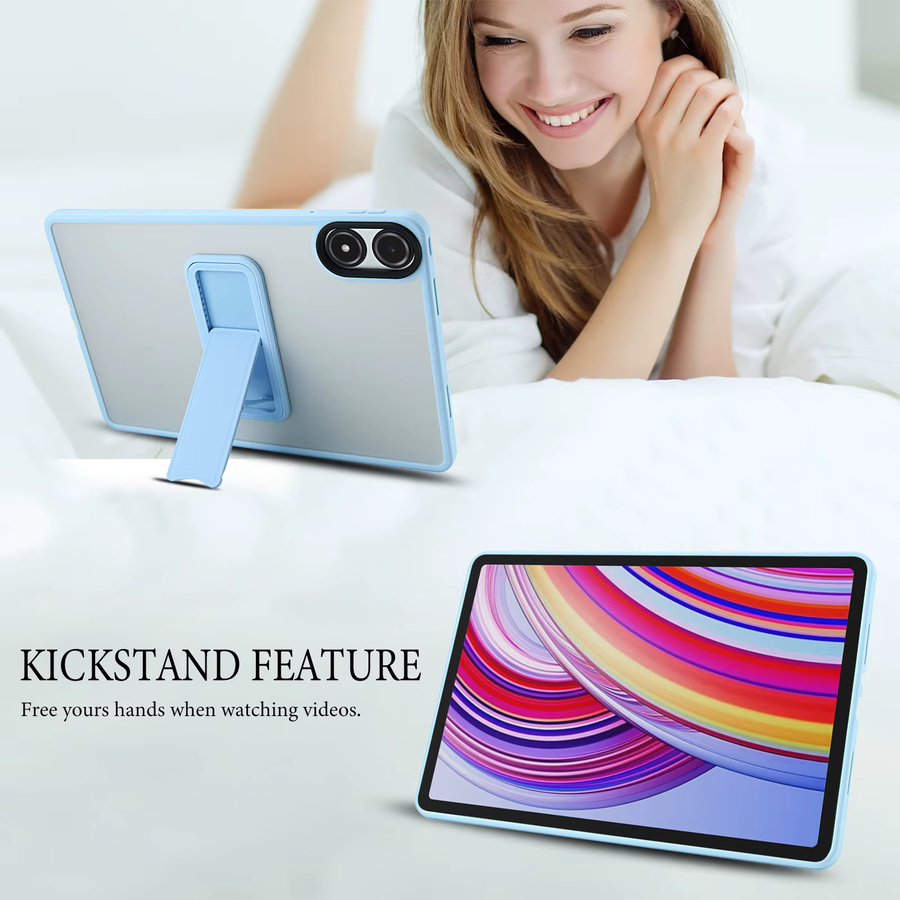 PC-TPU Schutzhülle für Xiaomi Redmi Pad Pro, POCO Pad und Redmi Pad SE mit Standhalter Funktion, Hartcase Rückseite, Farben: Blau oder Grün - Bild 3