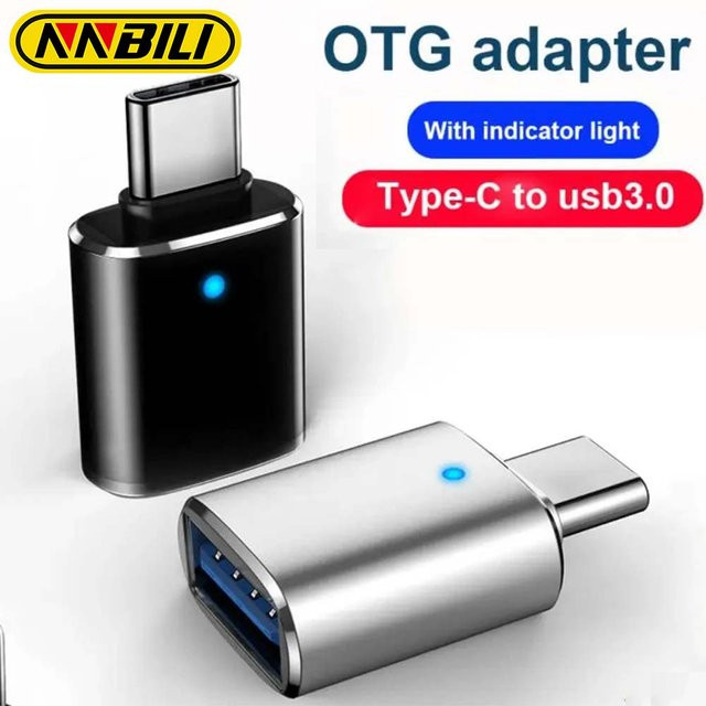 NNBILI USB 3.0 Typ-C auf USB-A OTG Adapter in Silber - Bild 1