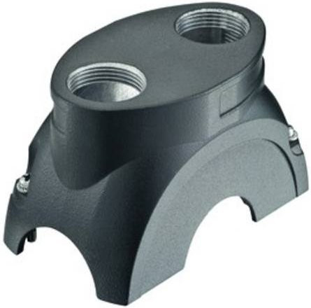 Harting Han-Yellock 60 Haube in Schwarz aus Aluminium, Artikelnummer 11126001415 - Bild 1