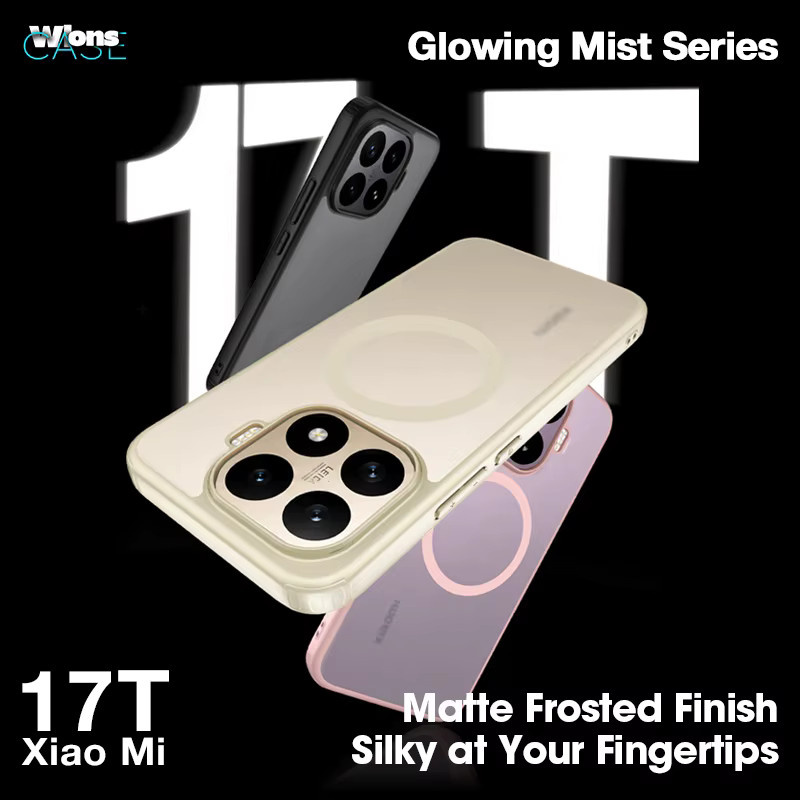 Premium Handyhülle mit mattiertem N52-Magnetverschluss für Xiaomi 17T Pro 17 ProMax 17 Max 15T Pro in Pink mit MagSafe und Anti-Drop-Schutz - Bild 1