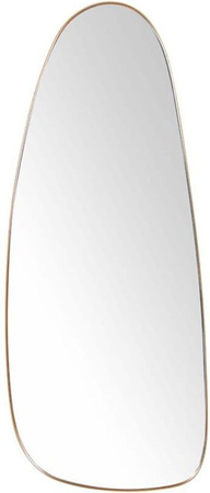 Beliani Wandspiegel Oval in Gold aus Glas und Metall mit unregelmäßigem Design, B/H: 95 x 39 cm