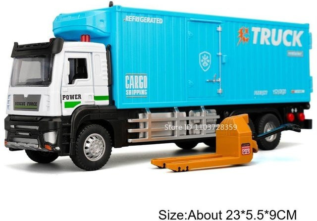 Linyi toy car Kühl-Gefrier-LKW Spielzeugmodell, 1:32, Metall, ab 14 Jahren - Bild 1