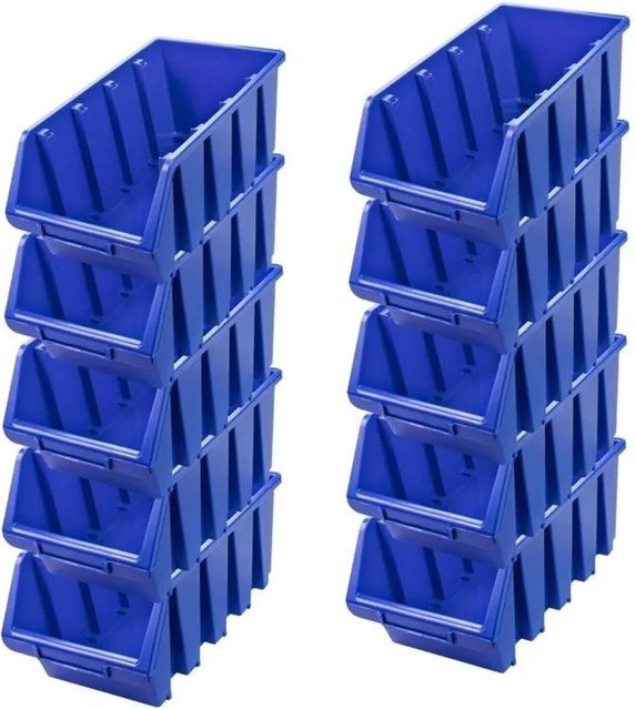 PROREGAL SuperSparSet 10x Sichtlagerboxen aus Polypropylen in Blau, H x B x T: 15,5 x 20,4 x 34 cm - Bild 1
