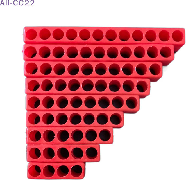 PVC-Bithalter Organizer in Rot für 4-12 Loch mit 6,35 mm Sechskantschaft und 1/4 Zoll Aufbewahrungsbox - Bild 1