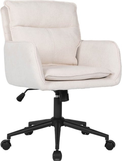 HOME DELUXE Bürostuhl CORA aus Webstoff in Beige – Ergonomischer Schreibtischstuhl mit Rollen für dein Home Office - Bild 1