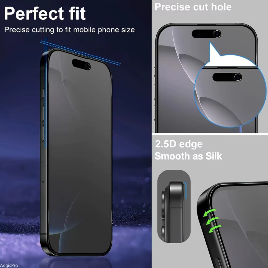 5-in-1 High Definition Hartglasfolie für iPhone 17 Pro Max 16 Pro 15 14 13 12 11 mit Kameraobjektivschutz 9H Härte, transparent - Bild 4