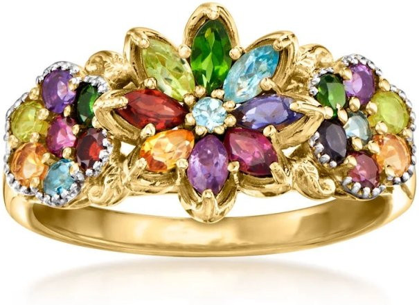 YoYo Ring, Vintage, Gold, Zirkonia, Damen - Bild 1