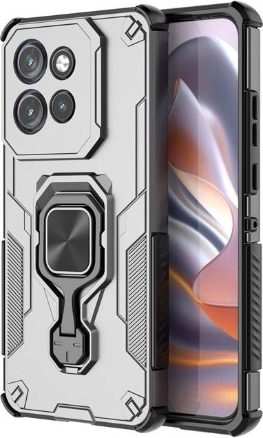 Motorola ThinkPhone 25 Handyhülle mit integriertem Handyhalter in Grau mit schwerem Panzer-Schutz - Bild 1