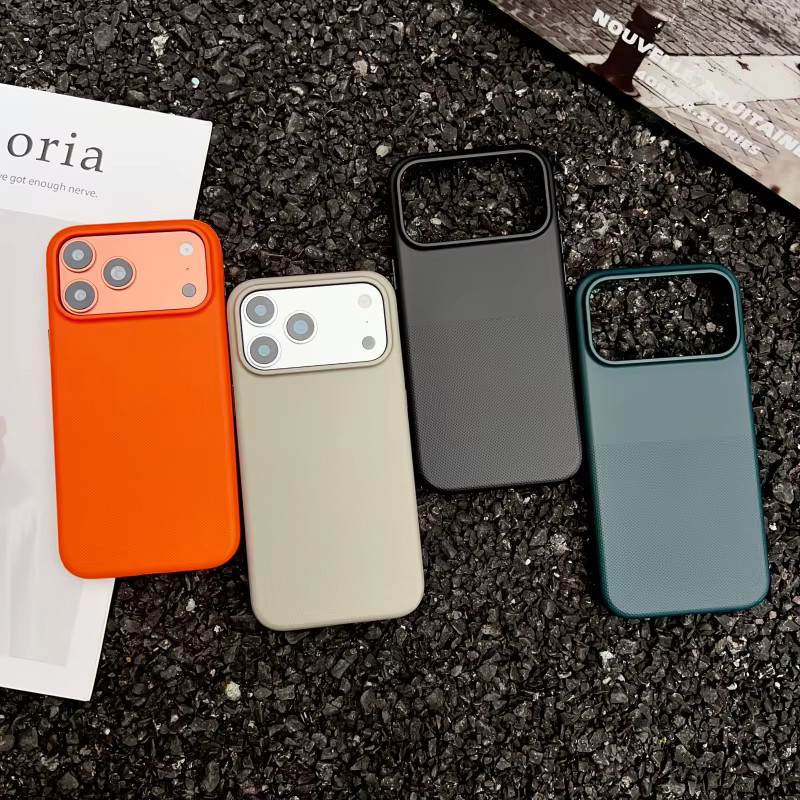 Apple Magnetische Kabellose Ladehülle mit Punktmuster für iPhone 17 Air, 16, 15, 14, 13 Pro Max, Stoßfeste Matte Schutzhülle, Orange - Bild 5
