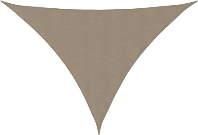 Furnicato Sonnensegel aus PU-beschichtetem Oxford-Gewebe, dreieckig, Taupe, B/T/H: 4 x 5 x 6 m - Bild 1