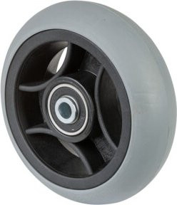 BS Rollen Gummirad aus Kunststoff in Grau (A86.100) - Bild 1