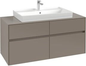 V&B Waschtischunterschrank Collaro in Grau mit Waschbecken und LED-Beleuchtung, B/T/H: 120 x 54,8 x 50 cm - Bild 1