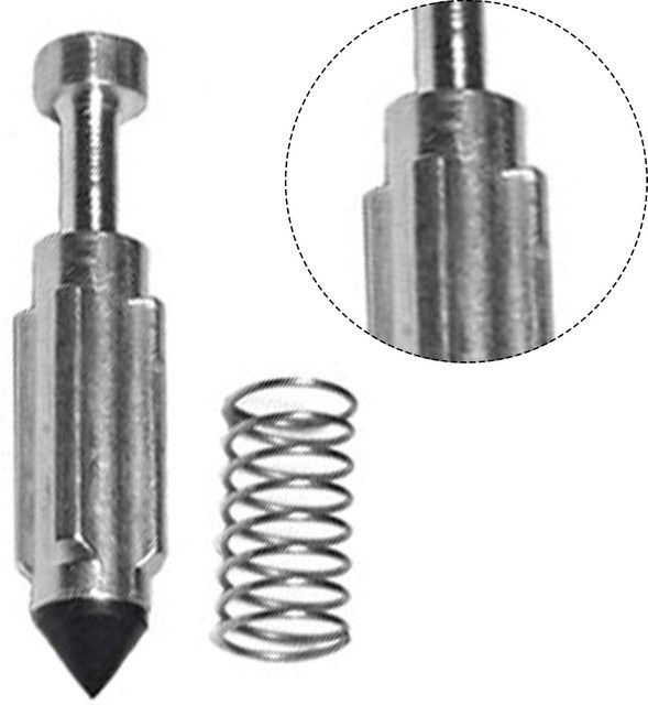 VIBRATITE Vergaser-Schwimmernadel mit Feder als Reparaturteil für GX110 GX120 GX140 GX160 GX200 Gartenkraftgeräte in Silber - Bild 1