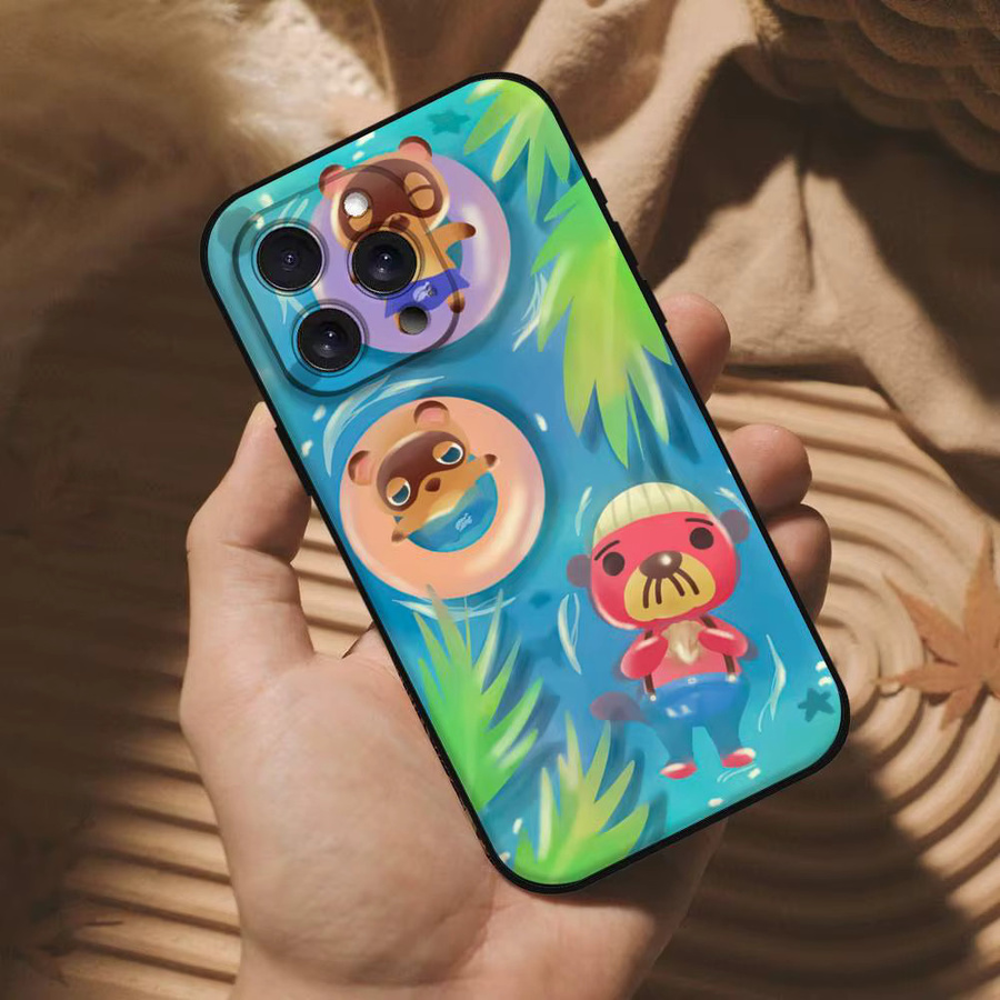 Stoßfeste Handyhülle A-Animals-C-Crossings für iPhone 11 12 13 14 15 16 Pro Max Mini XR X XS Plus in Multicolour - Bild 5