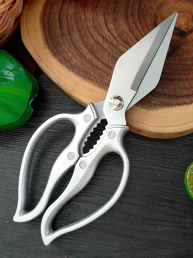 InLeung Multifunktions-Küchenschere aus Edelstahl in Silber für Fleisch, Geflügel und Gemüse - Bild 7