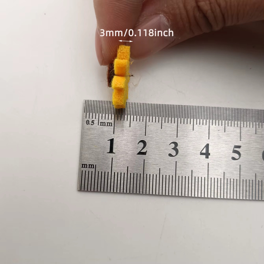 Gelbe Stoff-Gänseblümchen-Applikationen mit fünf Blütenblättern für DIY-Schmuck und Haar-Accessoires, Durchmesser: 2 cm - Bild 3