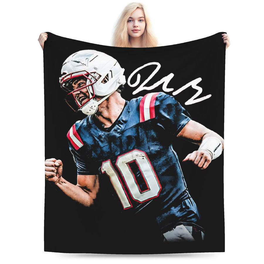 Drakes Mayes Fußball-Strickdecke aus Fleece in Schwarz für Erwachsene - Bild 7