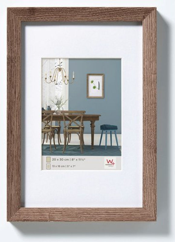 Walther Design Bilderrahmen aesthetic aus Holz mit Passepartout und Glas, braun, B/H: 50 x 40 cm - Bild 1