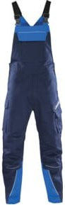 Rofa Multinorm-Latzhose PRO-LINE aus Proban-Satin in Marine/Blau mit Reflexstreifen und Taschen für Knieschoner nach EN ISO 11612 - Bild 1