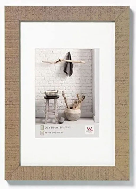 Walther Design Bilderrahmen aus Holz mit Passepartout in Beige-Braun, B/H: 20 x 30 cm - Bild 2