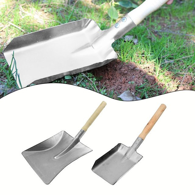DAZZLEEX Schornsteinschaufel aus Edelstahl in Silber als Ascheschaufel und Kaminreinigungswerkzeug für Garten, Ofen und Grillgeräte - Bild 1