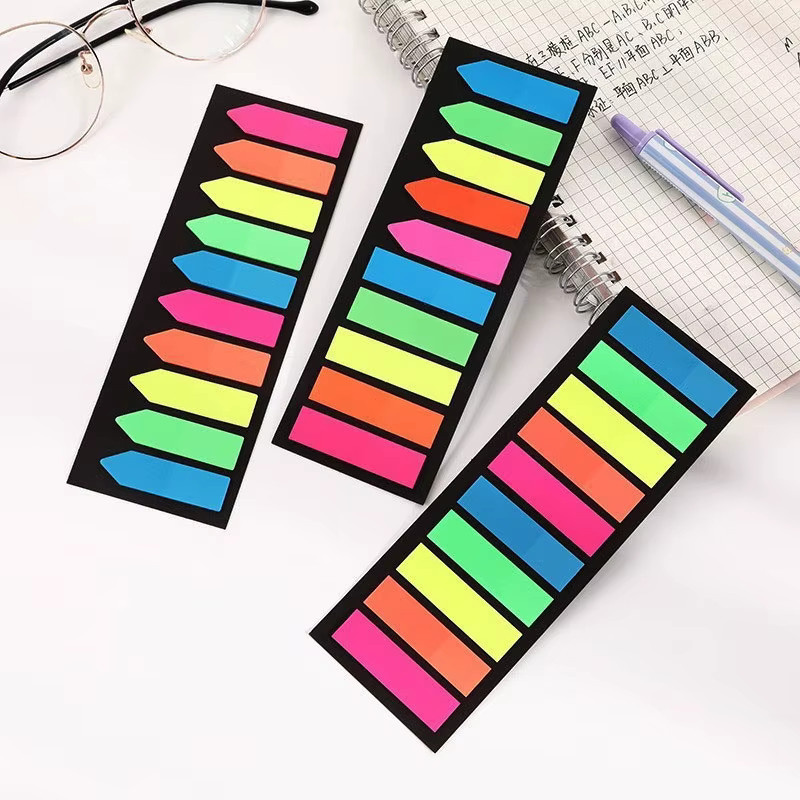 JCD Transparente Haftnotizen und Index-Aufkleber in Multicolour, 200 Blatt Notizblock für Schule und Büro - Bild 3