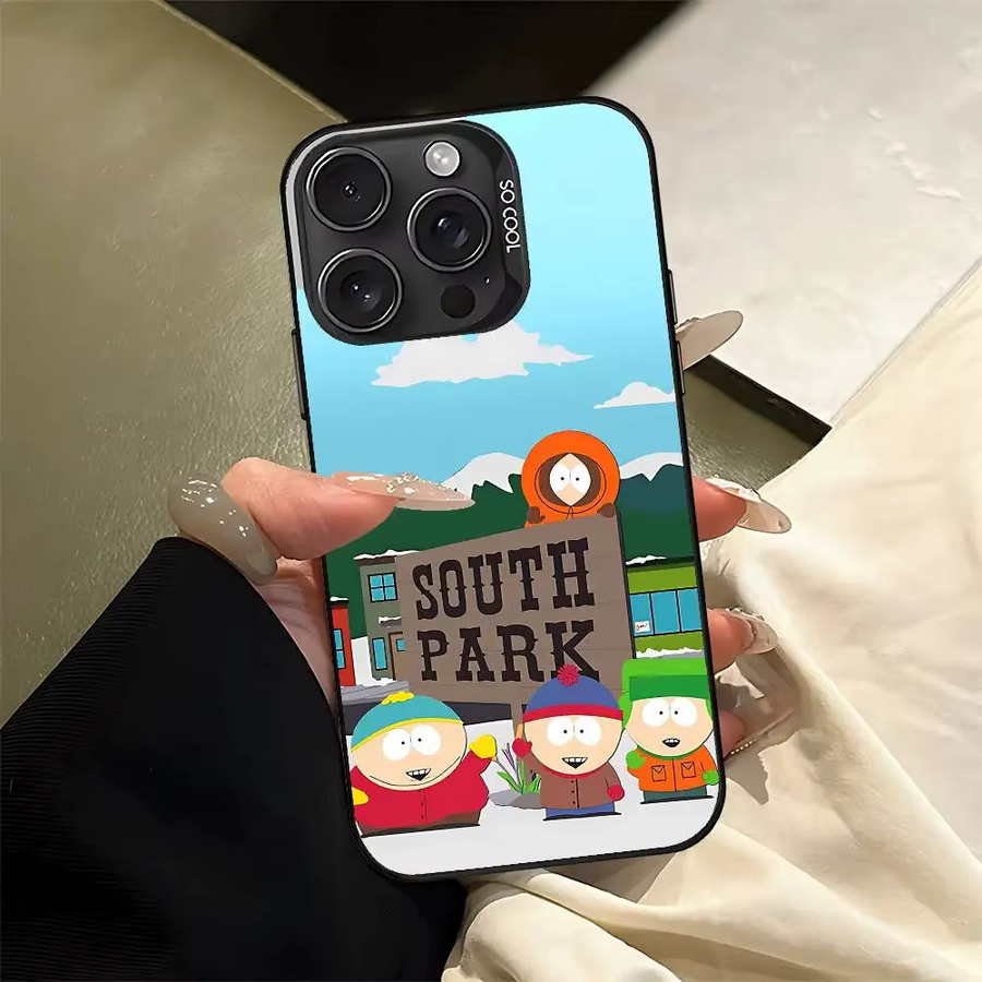Potdemiel Handyhülle mit South Park Hauptfiguren Gruppen-Print in Multicolour für iPhone 17 16 15 14 13 12 11 Pro Max Plus Mini aus Acryl-Silikon - Bild 2