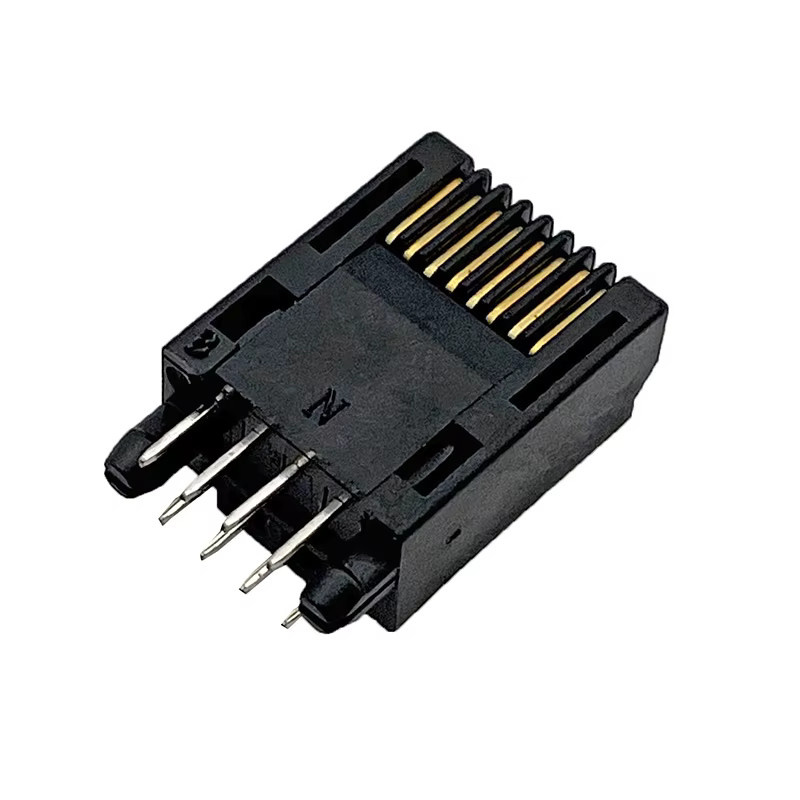 10 Stück Coorle RJ45-Stecker mit langem Gehäuse, modularer Ethernet LAN DIP-Stecker, schwarz, Länge: 15,5 mm - Bild 3