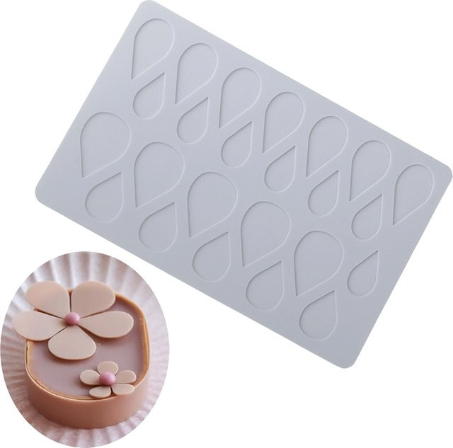 SHENHONG Silikon Backmatte mit Blütenblatt Design für Fondant und Schokolade zur Dessertdekoration - Bild 1