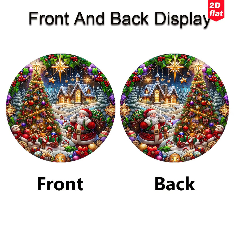 Potdemiel Sonnenfänger mit Weihnachtsthema aus Acryl in Multicolor als dekoratives Buntglas-Kunstschild zum Aufhängen - Bild 5