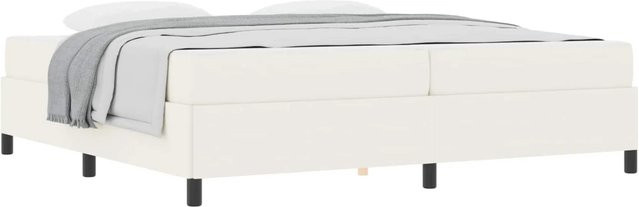 vidaXL Bettrahmen mit Matratze in Creme und Beige aus Stoff, B/T: 200 x 200 cm - Bild 1
