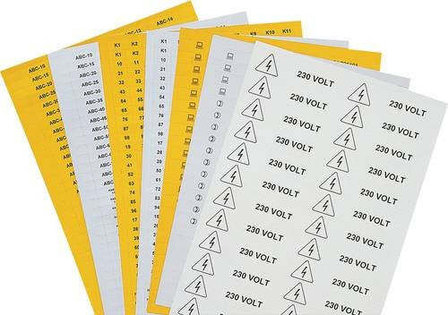 HellermannTyton Etiketten für Laserbedruckung HFX48-210P-SP-WH/YE in Gelb und Weiß, A4 - Bild 1